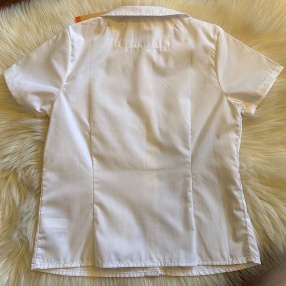 French Toast Round Collar Button Up Short Sleeve Dress Shirt Girls 6X - Picture 5 of 9